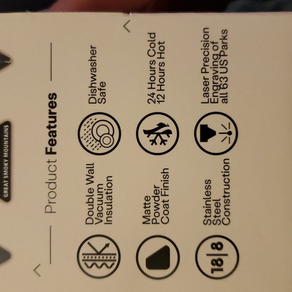 Parks of the US Bucket List Water Bottle,Size 32oz, Retail $58.00 - Picture 11 of 16